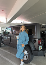 Oversized Jogger Pants - Sky Blue