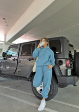 Oversized Jogger Pants - Sky Blue