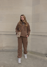 Oversized Jogger Pants - Cocoa Brown
