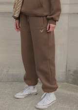Oversized Jogger Pants - Cocoa Brown
