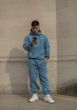 Oversized Jogger Pants - Sky Blue