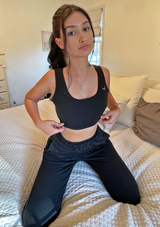 'SKYE' Raven Scrunchie Crop Top