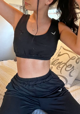 'SKYE' Raven Scrunchie Crop Top